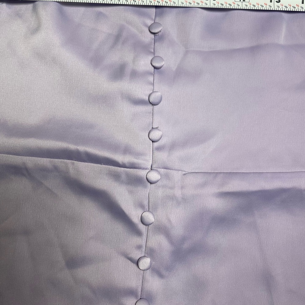 Urban Outfitters Lilac Padova Satin Button Front Mini Slip Dress size Large NWT - Picture 7 of 14